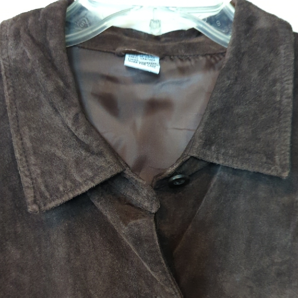 Brown Suede Women's Jacket - Picture 4 of 8